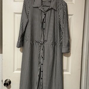 Mlle Gabrielle Black and White Long Sleeve Dress